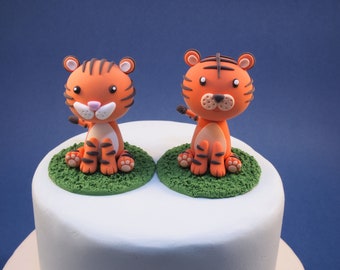 Tiger Cake Topper, Tiger Cub Cake Topper, Baby Tiger, Wild One Animals, Wild Animal Cake Topper, Keepsake Cake Topper, Tiger Baby Shower