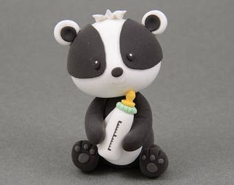 Badger Cake Topper, Cute Baby Animal Cake Topper, Baby Animal Figurines, Baby Shower Cake Topper, Baby Badger, Keepsake Badger Cake Topper