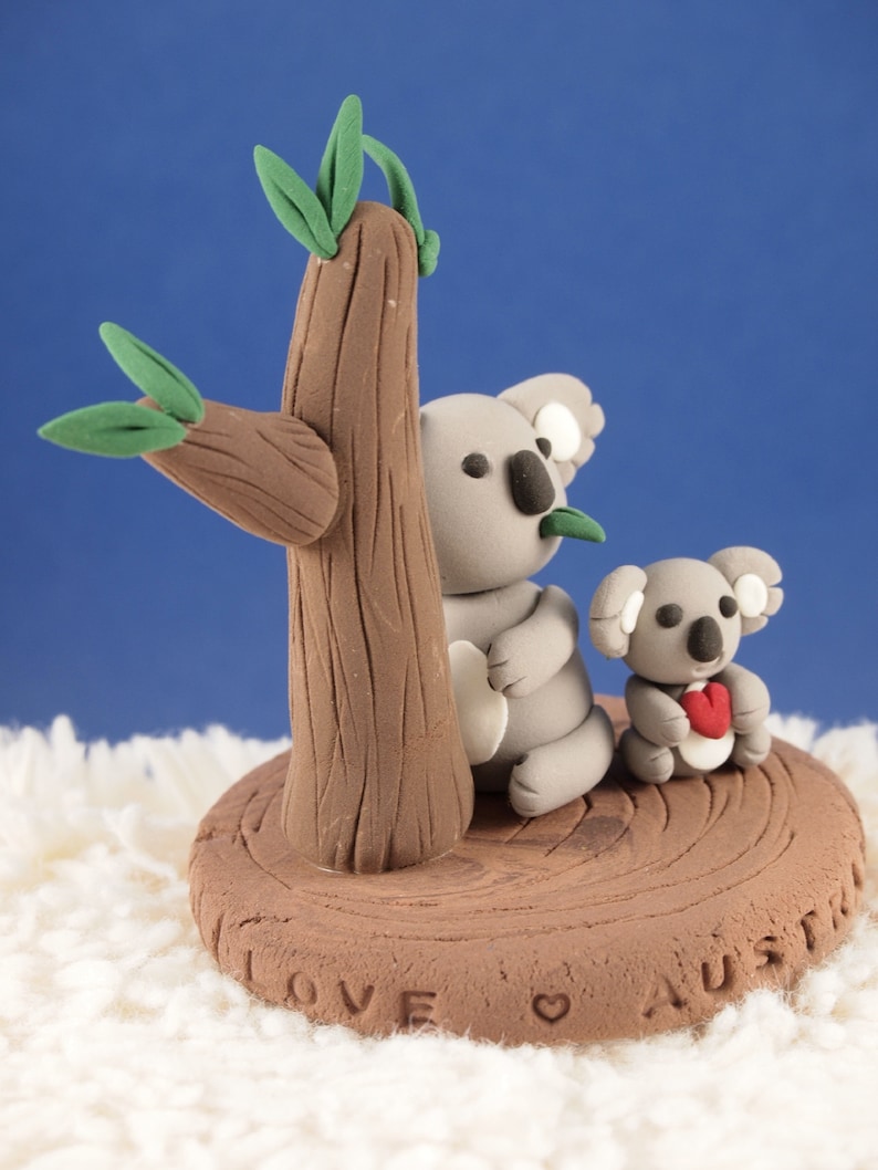 Clay Koala Figurine Australia Native Animal Figurine Koala Etsy