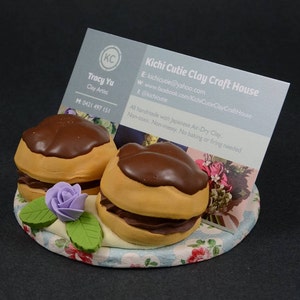 Profiteroles Business Card holder, Fake Profiteroles Business Card Stand, Card holder for Bakery, Patisserie Decoration, Secret Santa Gift