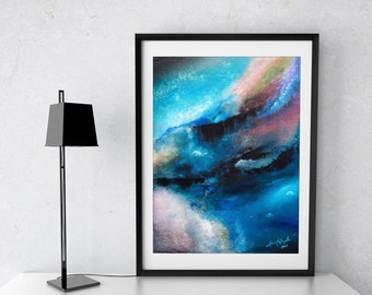 Black Waterfalls - GICLEE Canvas Print