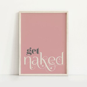 Get naked wall decor Bathroom rules Funny bathroom art print | Etsy