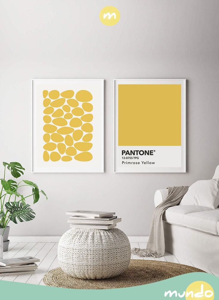 Yellow PRINTABLE Wall Art Abstract Large Geometric Art Print | Etsy