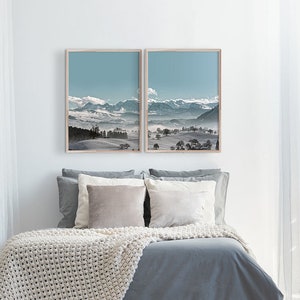 Mountain Wall Art Prints Printable Forest Print Set of 2 - Etsy