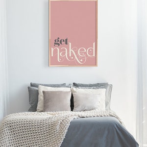 Get naked wall decor Bathroom rules Funny bathroom art print | Etsy