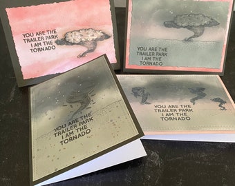 Carte de voeux faite main Snarky Tornado Trailer Park