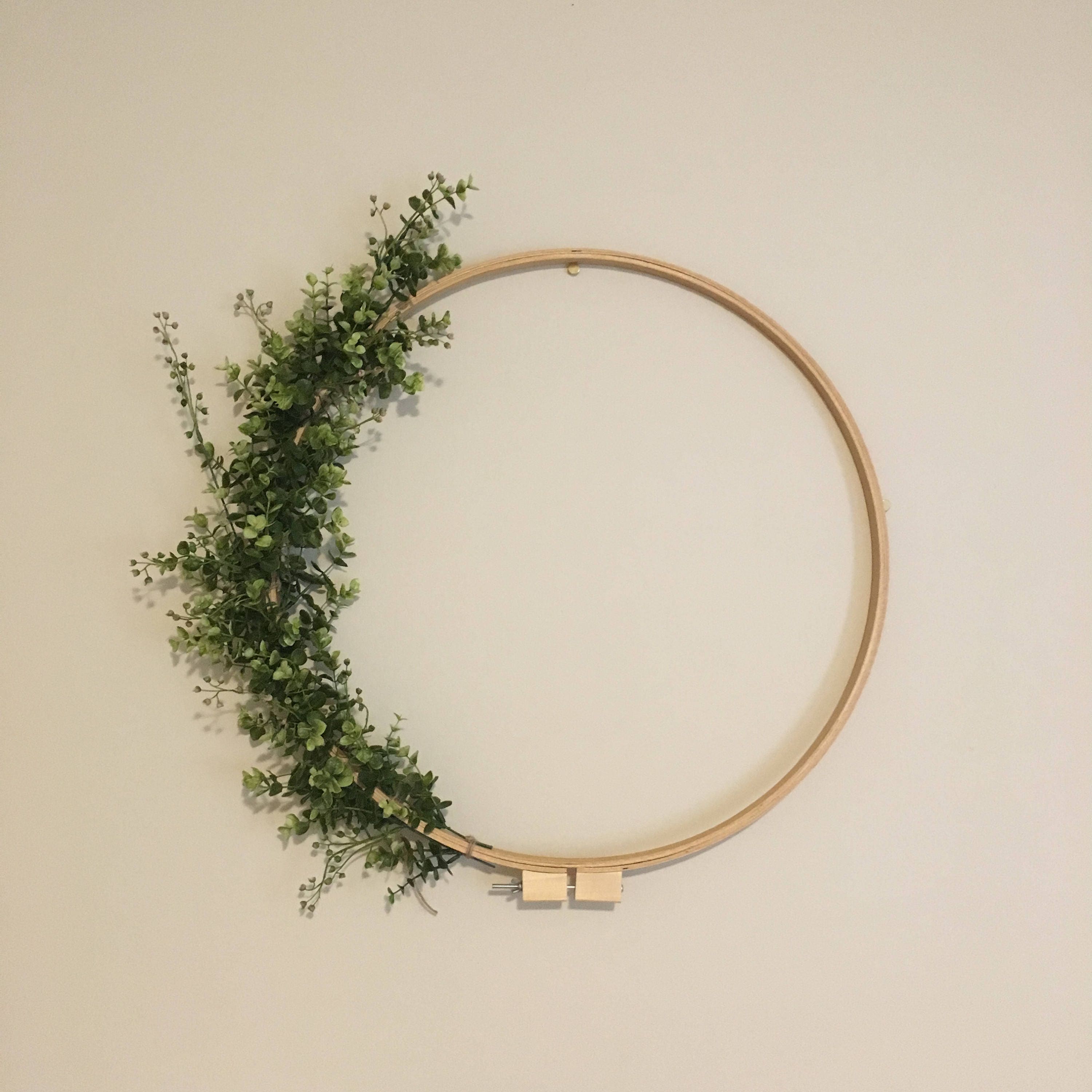Large Hanging Greenery Hoop Etsy