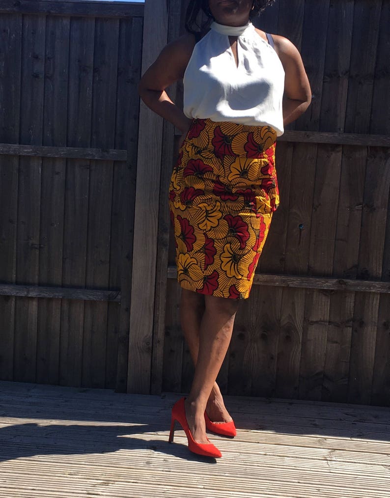 Dashiki Pencil Skirt African Pencil Skirt Ankara Pencil Skirt
