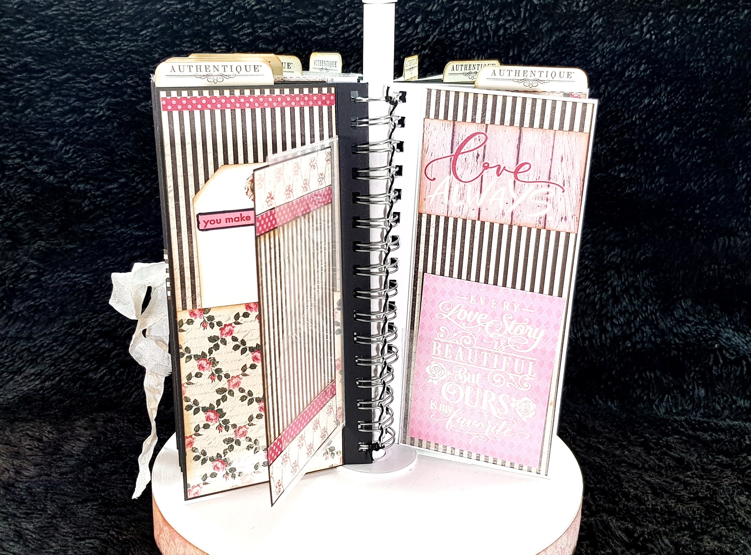 Scrapbook Mini Album Carrousel Mini Album Desktop Etsy