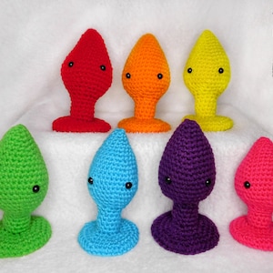 Crocheted Butt Plugs - Gag Gift - Butt Plug - Funny Gift - 7 colors to choose from!