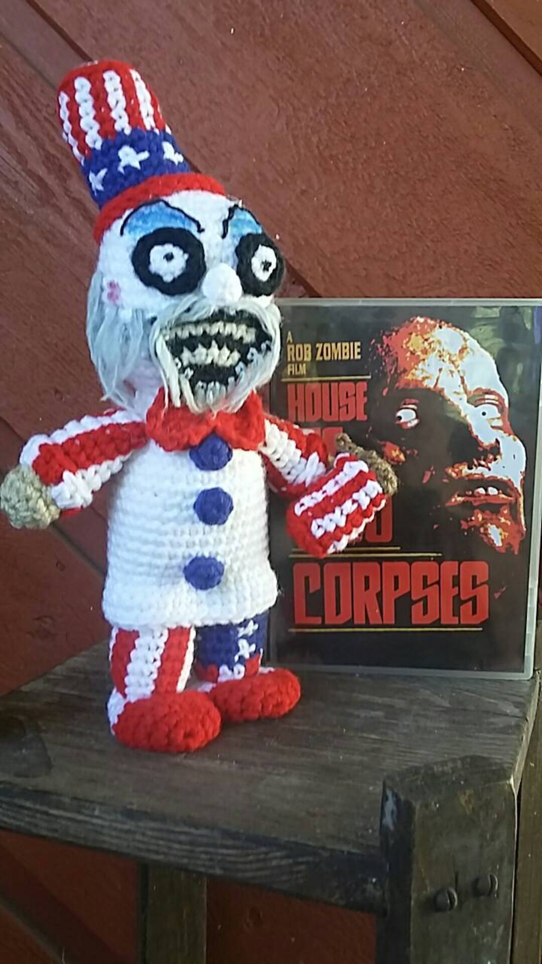 Captain Spaulding Crocheted Doll Inspired by Rob Zombie's House of