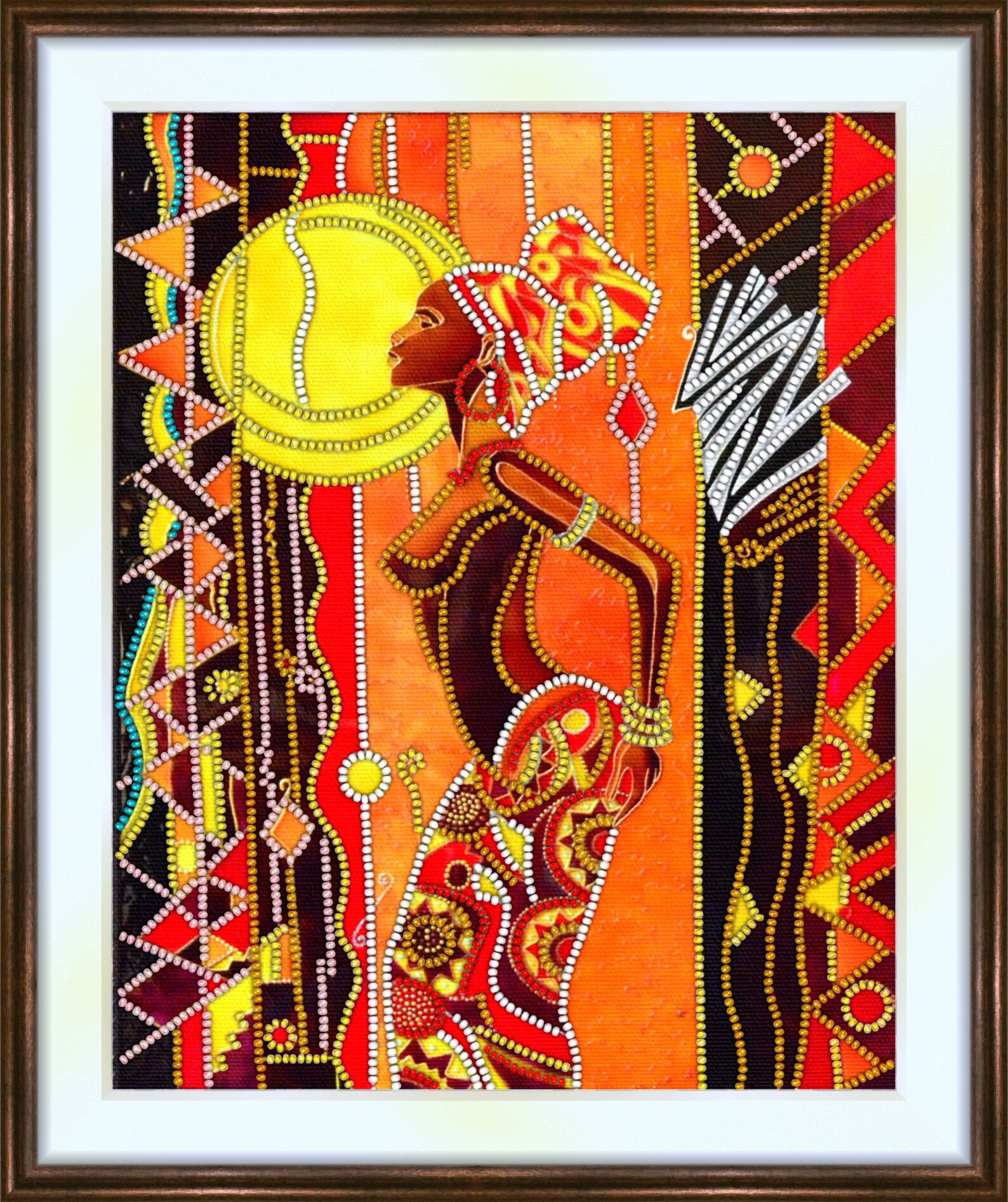 Bead embroidery kit African Dancer African MotivesCultures Etsy