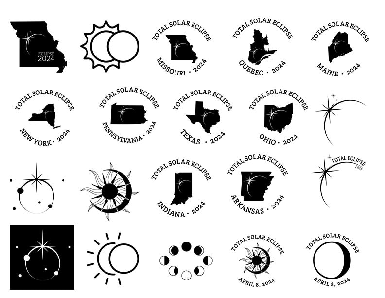 80 Solar Eclipse 2024 SVG & PNG With Solar Eclipse Locations Etsy