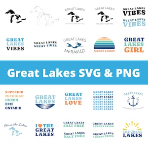 20 ontwerpen voor grote meren, grote meren, SVG en png