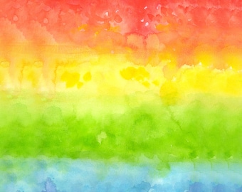 Rainbow Background Watercolor - Digital Download 16 x 20