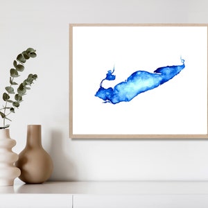 Lake Erie Watercolor Print (With or Without Text)