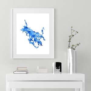 Lake Winnipesaukee, New Hampshire Aquarell Druck, Lake Winnipesaukee druckbare Poster