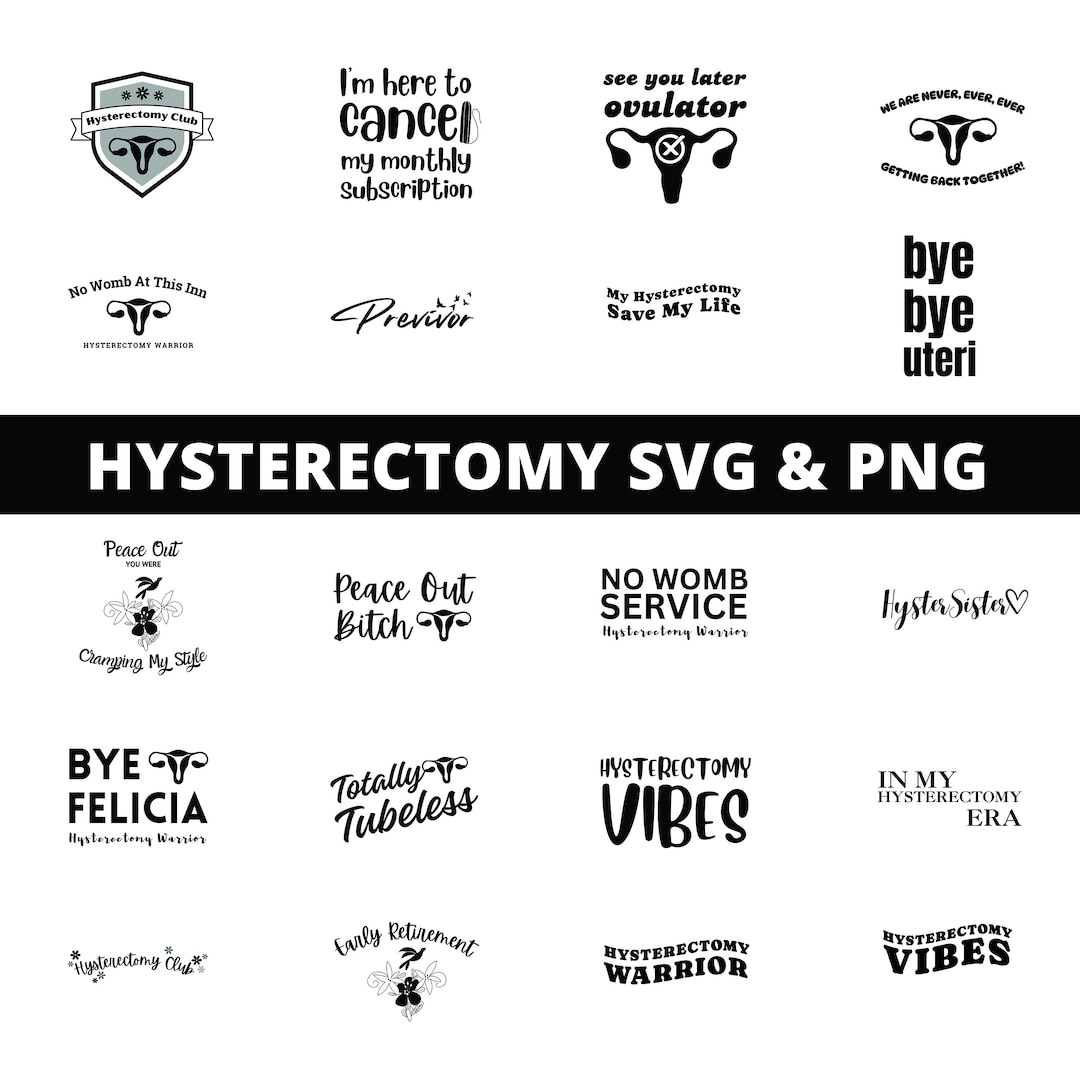Hysterectomy Designs SVG & PNG - Etsy