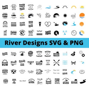 Rivierontwerpen en rivierspreuken, SVG en png