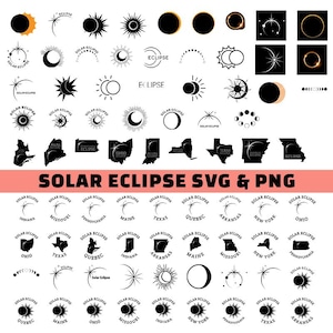 80 Sonnenfinsternis SVG & PNG, mit Sonnenfinsternis-Standorten