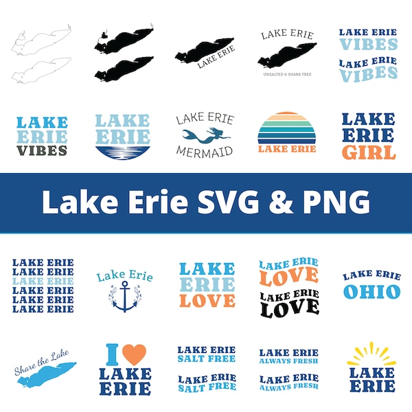 20 Lake Erie Designs, Lake Erie SVG & PNG