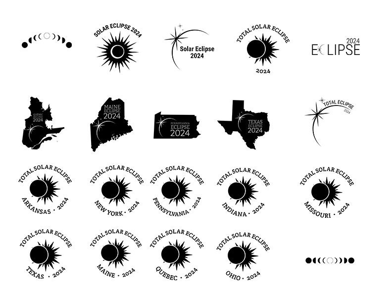 80 Solar Eclipse 2024 SVG & PNG With Solar Eclipse Locations Etsy