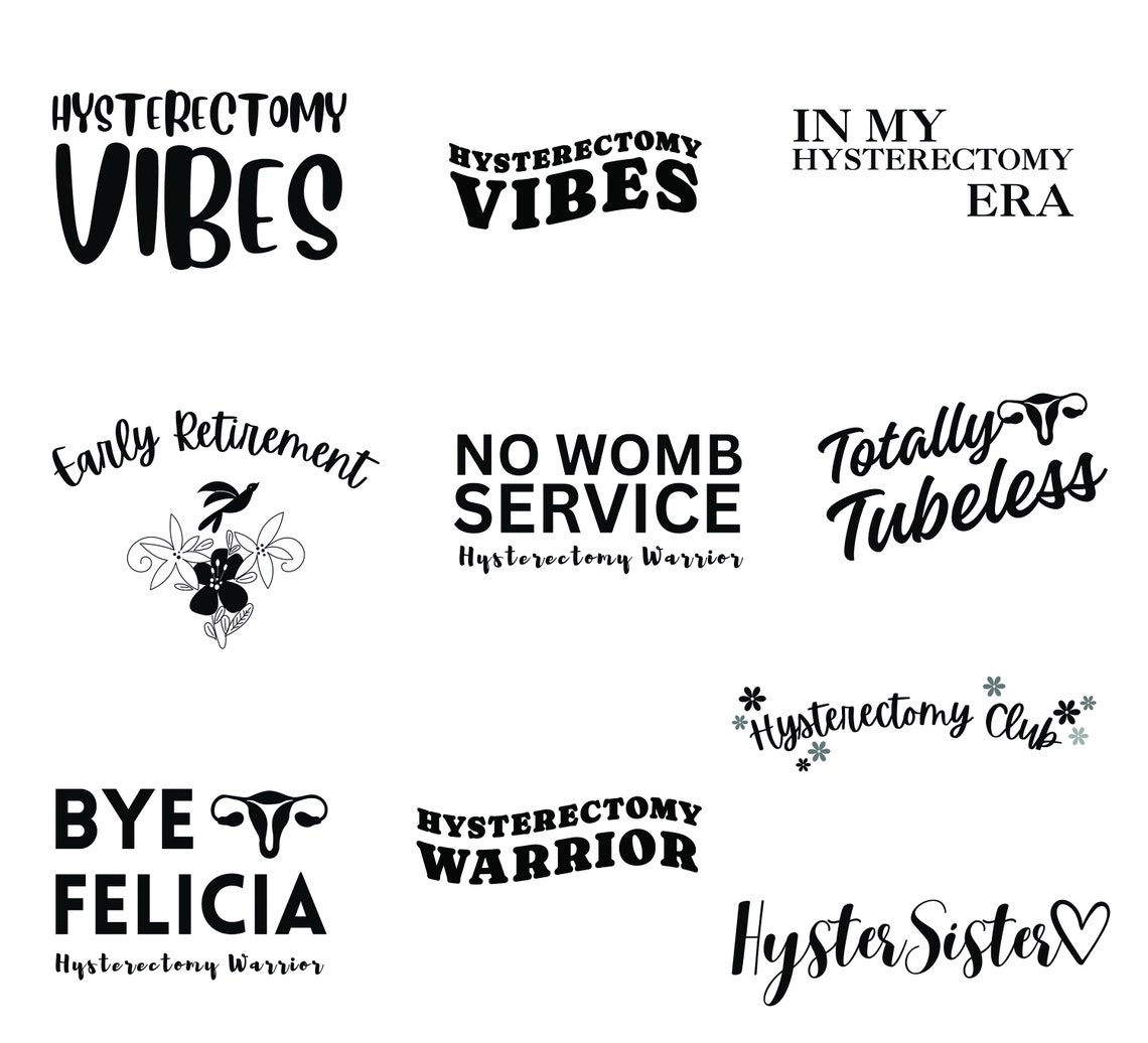 Hysterectomy Designs SVG & PNG - Etsy