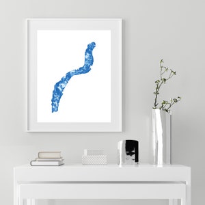 Lake Pepin Minnesota Watercolor Print, Lake Pepin Art