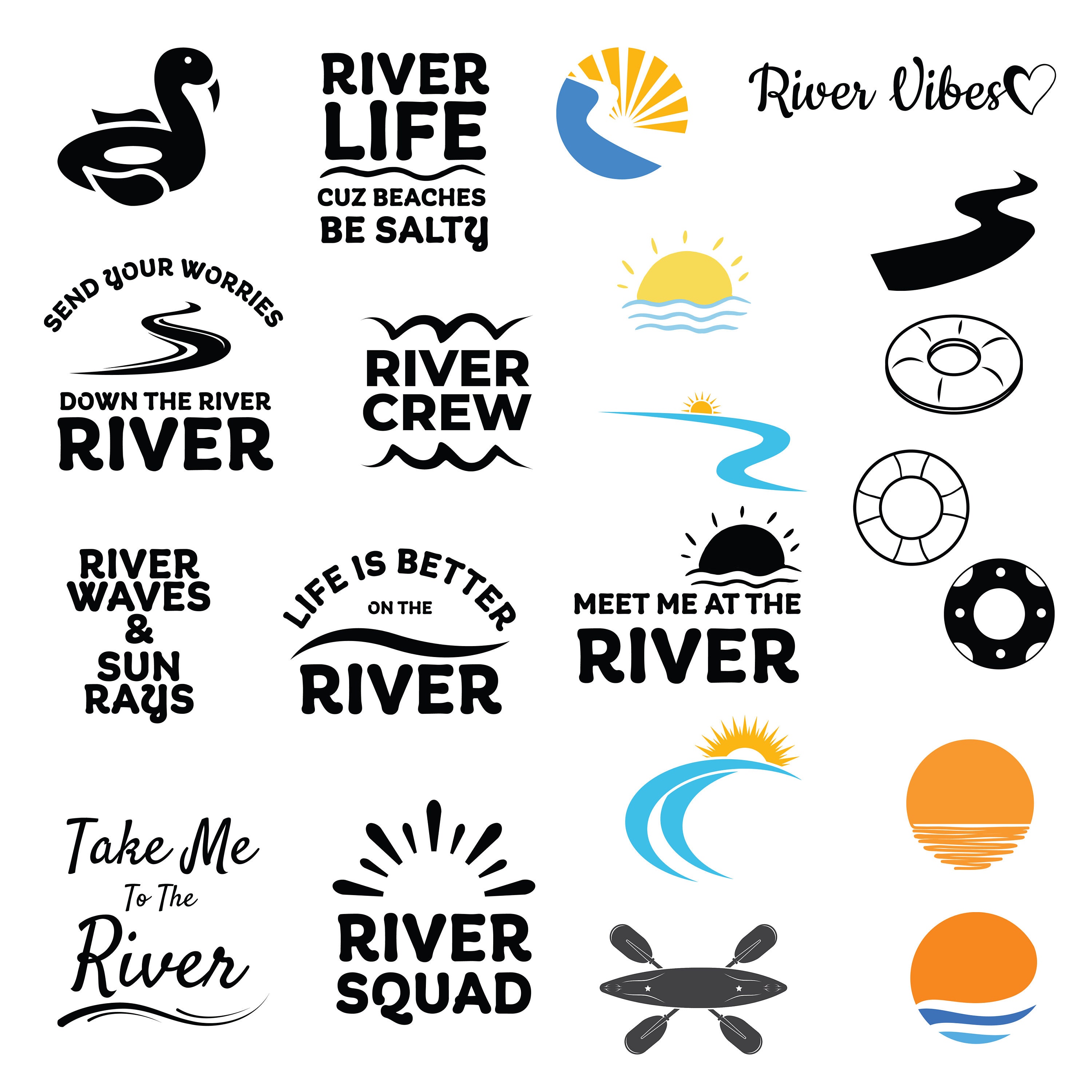 River Designs and River Saying SVG & PNG - Etsy