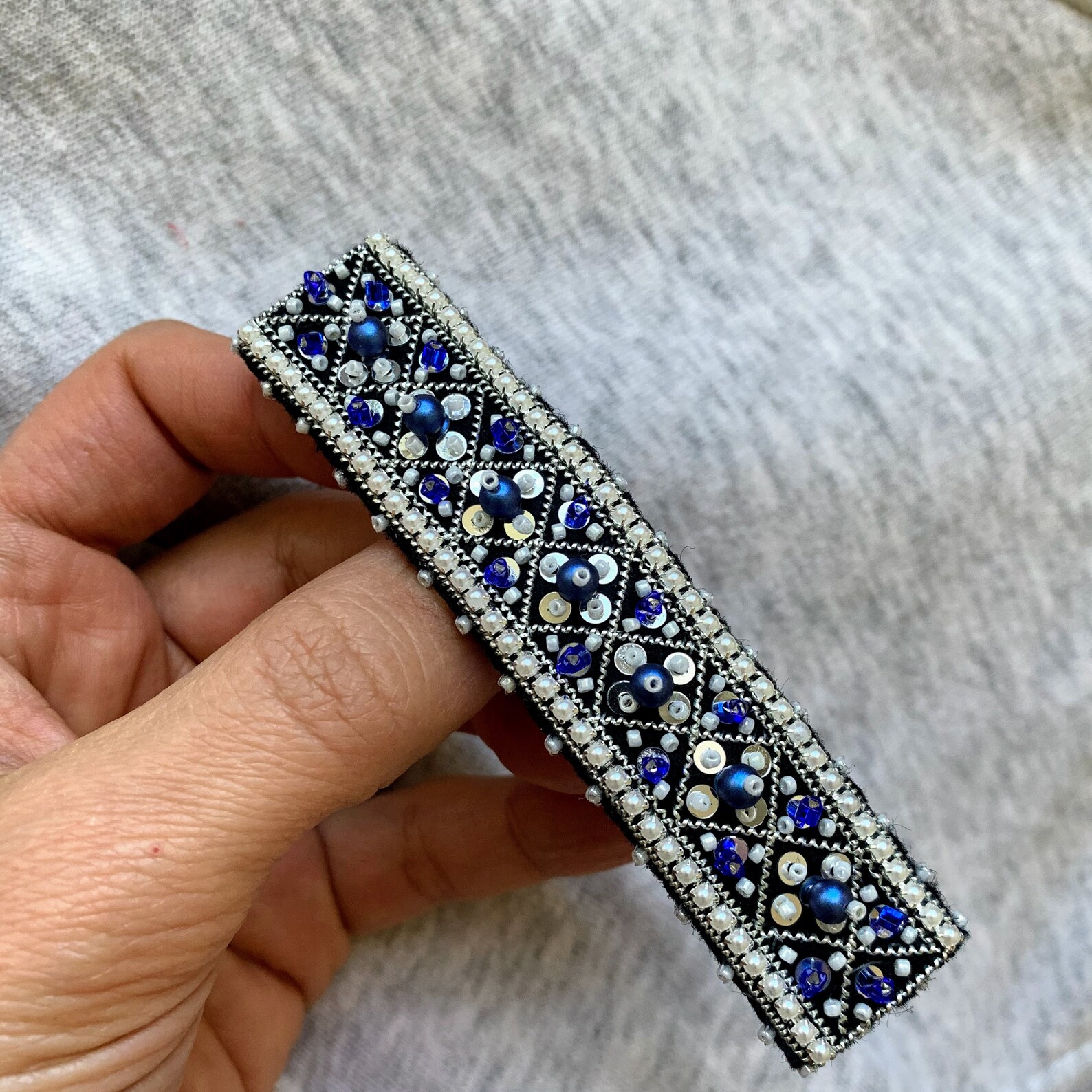 Beaded barrette barrette for hair handmade hair Etsy