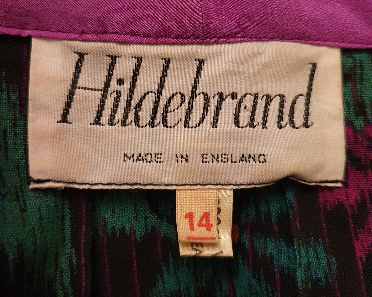 HILDEBRAND MADE in ENGLAND Size 14 Vibrant Wool Dress Etsy