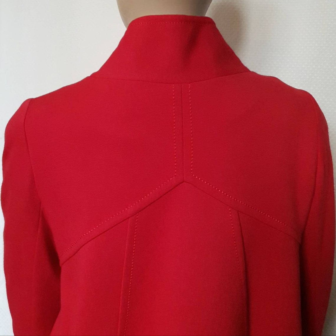 JESIRE 90s Size 12 Spring Red Jersey Coat | Etsy