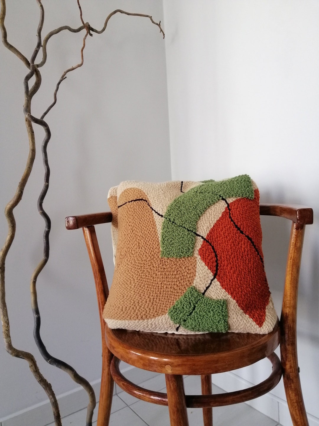 Punch Needle Pillow Pattern Pdf Punch Needle Kit Digital Etsy