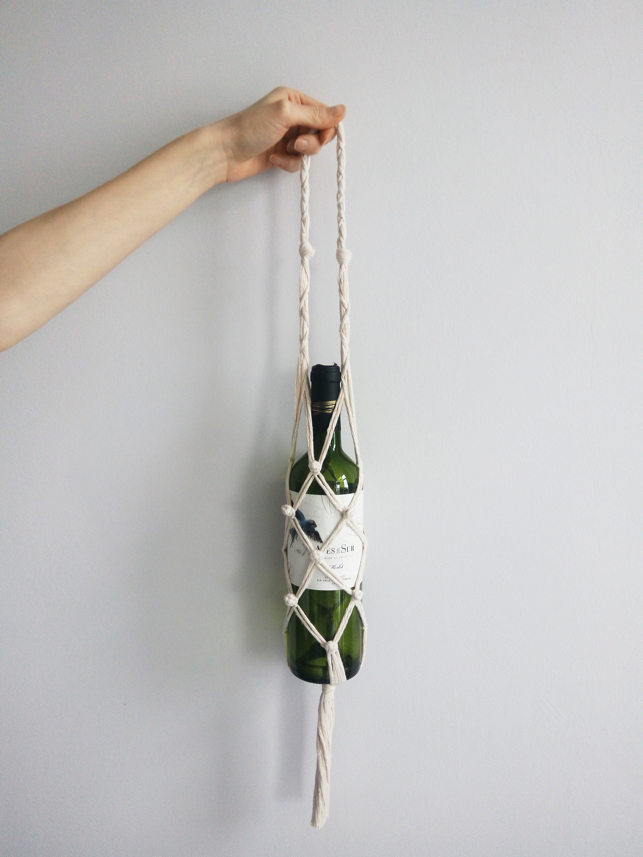 Macrame Wine Tote Macrame Wine Bottle Holder