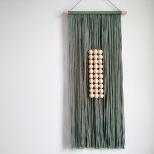 Yarn wall hanging, textile wall art for minimalist home decor, mid century modern, contemporary art, best gift for home