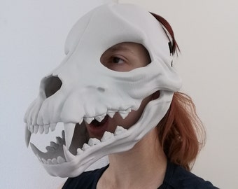 Canine skull mask 3D printed