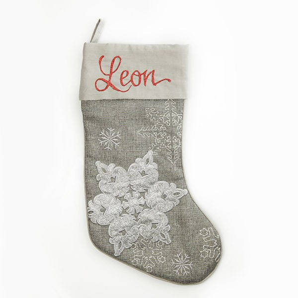 Personalised Silver Christmas Stockings Etsy
