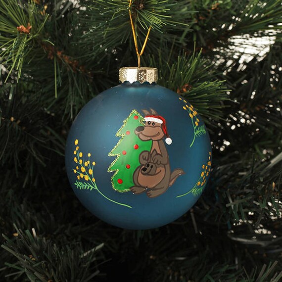 Australiana Kangaroo Personalised Christmas Decoration Etsy