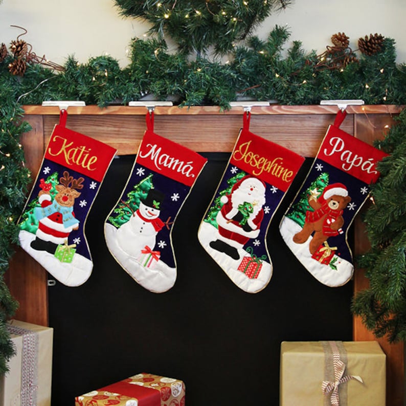 Personalised Traditional Velvet Christmas Stockings Etsy