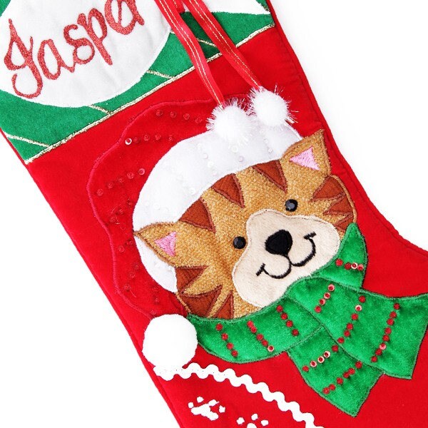 Personalised Pet Christmas Stockings With Bone Etsy UK