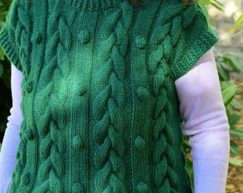 Handknitted angora sweater vest, mohair fluffy sweater, hand knit sleeveless vest, mohair wool sweater