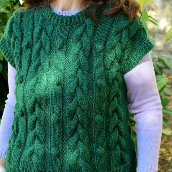 Handknitted angora sweater vest, mohair fluffy sweater, hand knit sleeveless vest, mohair wool sweater