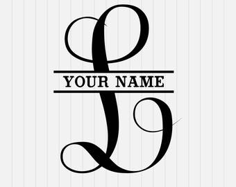Download M Split Monogram SVG Split letter M SVG Divided Initial | Etsy