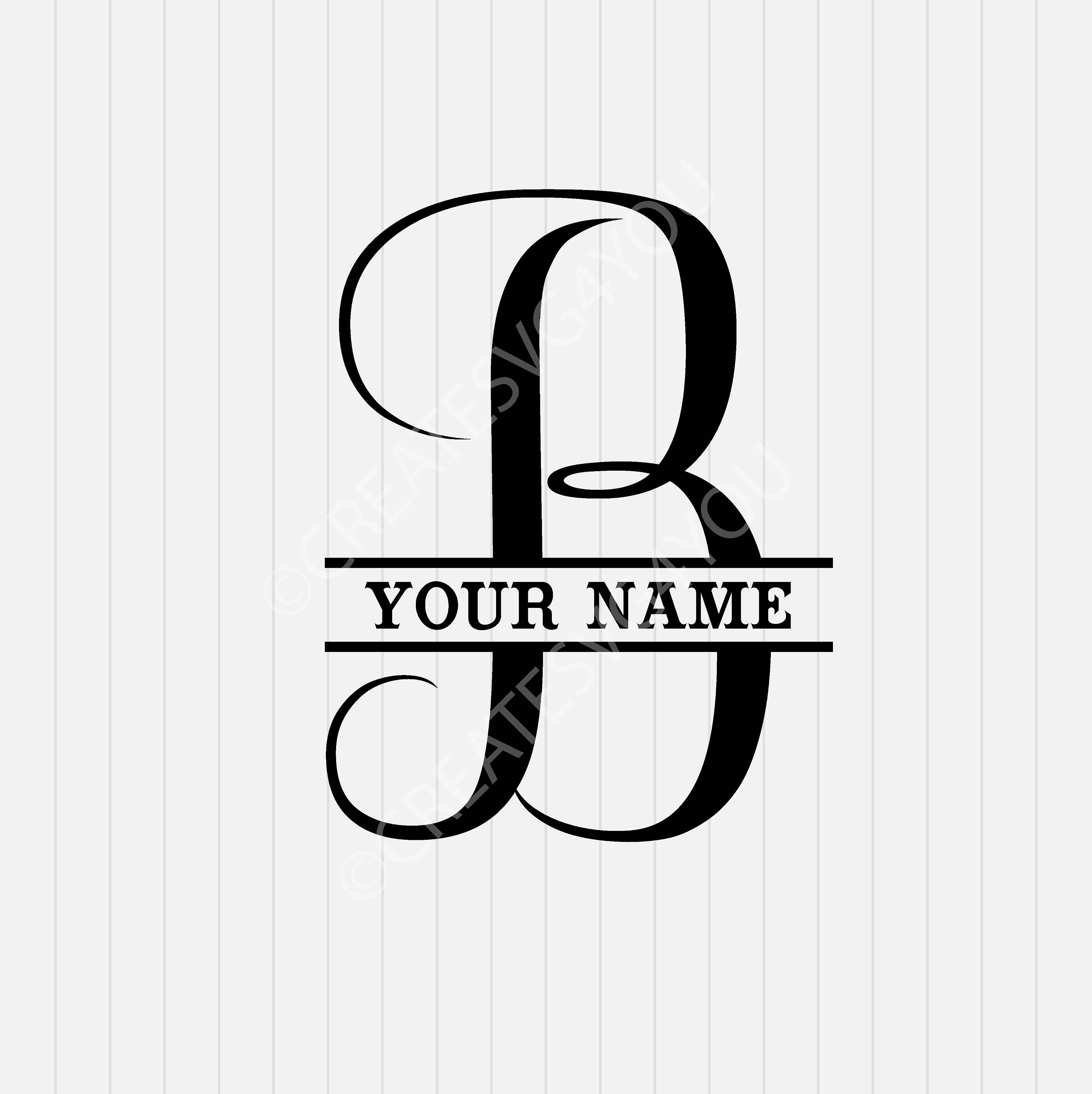 Download B Split Monogram SVG Split letter B SVG svg dxf eps | Etsy