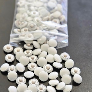 Bridal Buttons matte covered buttons by the Dozen White or Ivory bridal covered buttons image 1
