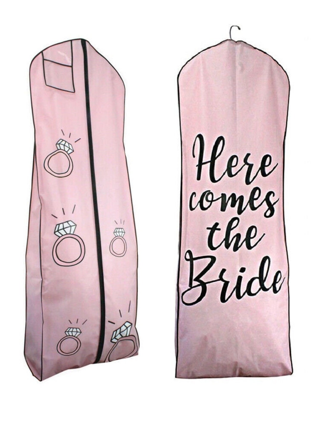 XL Here Comes the Bride Pink Garment Bag 24 X 72 Etsy