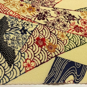 Vintage Japanese SILK Kimono Fabric Panel