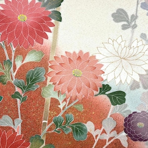 Vintage Japanese Silk Kimono TSUKESAGE Fabric Panel TSU-24B