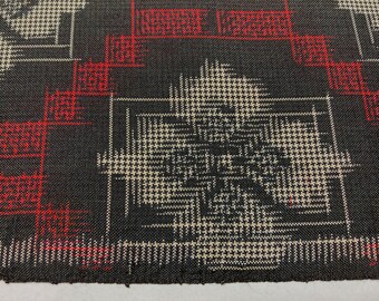 Vintage Japanse zijden kimonostof paneel IKAT