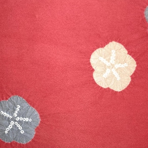 Vintage Japanese SILK Kimono Fabric Panel SHIBORI